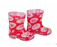 Rb 1001 Red Fruit Print Pvc Vinyl Toddler Rain Boots