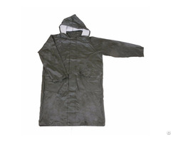 R 24017 Green Pu Long Rain Mens Waterproof Jackets