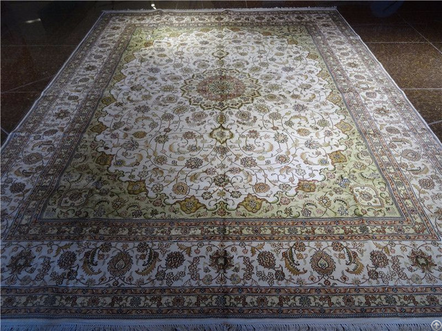 Light Color Belgium Iranian Silk Carpet Factory In Guangzhou