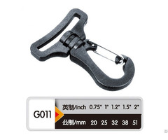 Eco Friendly Material Black Plastic Swivel Snap Hook Buckle