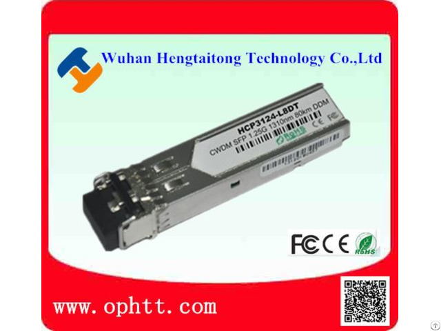 Cwdm Sfp 1 25g 1310nm 80km Fiber Optic Transceiver Module