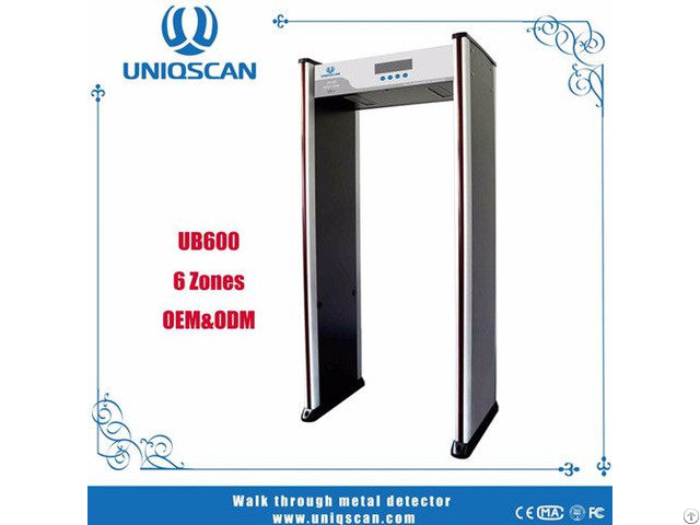 Good Price Security Check High Quality Equipment Walk Through Metal Detector 6 Basic Zones