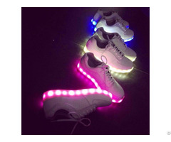 Fashion Pu Leather Usb Led Light Shoes