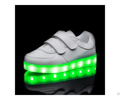 White Children Fashion Luminous Led Shoes