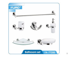 Wall Mounted Brass Chrome Bathroom Accessory Set