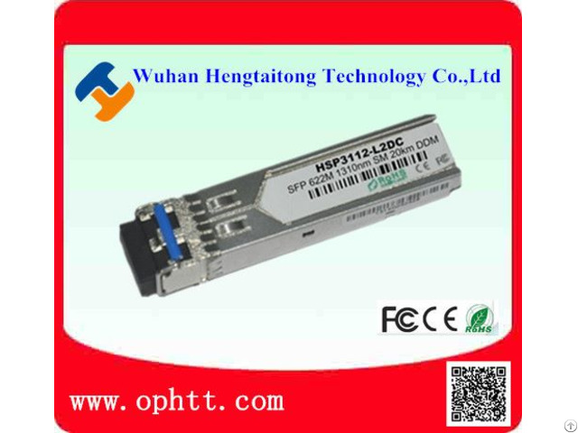 Sfp Duplex Lc 622m 1310nm 20km Fiber Optic Transceiver Module