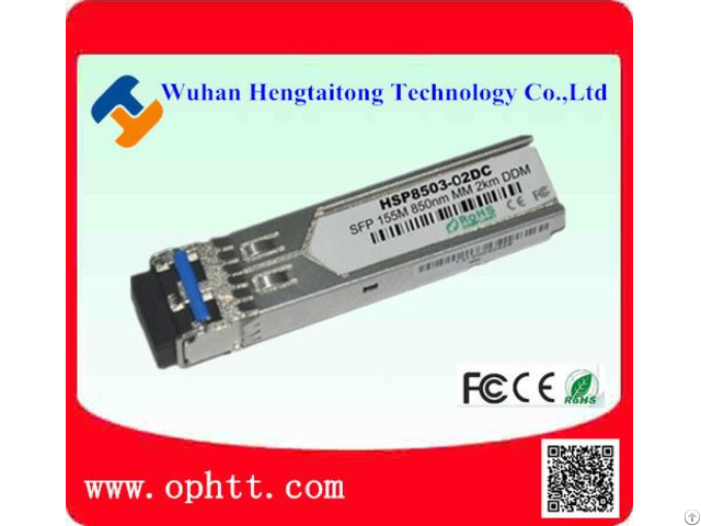 Sfp Duplex Lc 155m 850nm 2km Fiber Optic Transceiver Module