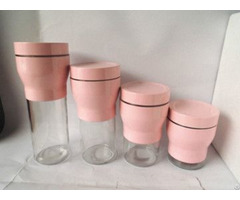 New Torch Shaped Glass Canister Set S 4