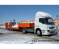 Lowbed Semi Trailer 4 Axle Orange Colour