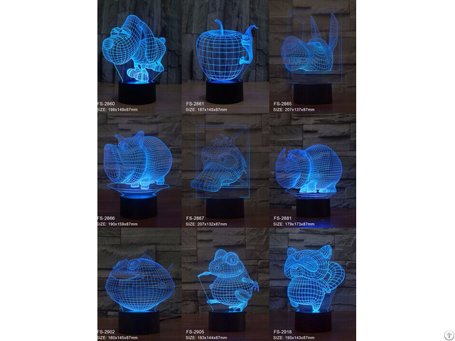 Magic Illusion Light Unique Led 3d Night Lamp With Fancy Design