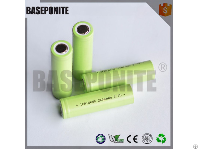 Baseponite Lithium Iron Battery 18650 3 7v 2600mah For Powerbank