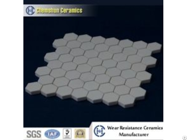 Easy Installed Abrasion Resistant Alumina Hex Tile For Mineral Processing