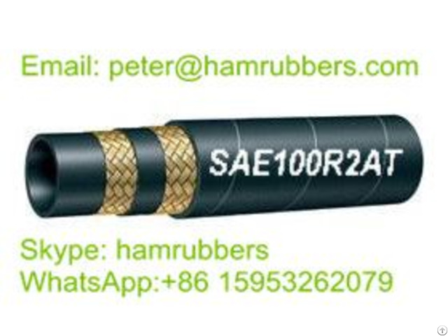 Sae 100r2at Din En853 2sn Wire Braided Hydraulic Hose