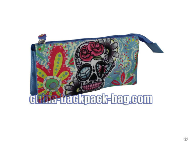 Blue Skull Kids Pencil Case St 15jh11pc