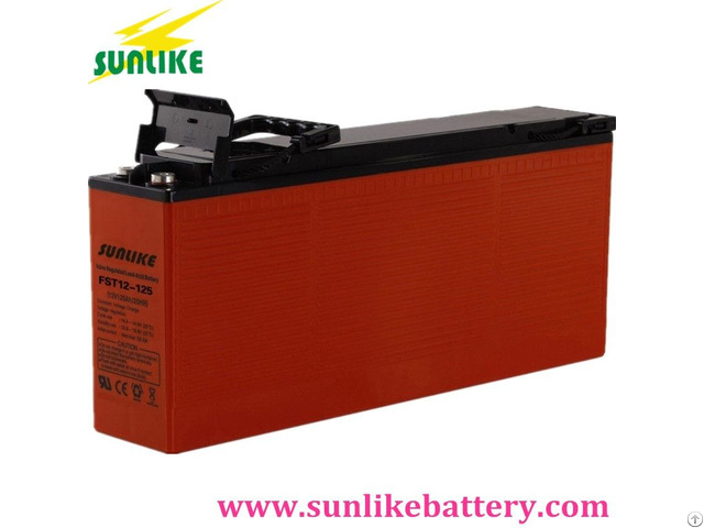 China Manufacturer 12v125ah Front Terminal Access Battery For Telecom