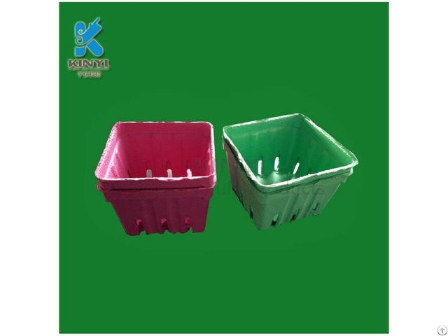 Recycled Paper Pulp Molded Colorful Biodegradable Fruit Baskets