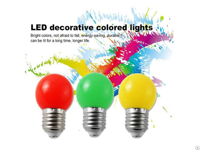 1w 0 5w 2years Warranty Ce Rohs Certificate Pc Material Led G45 Color Bulb