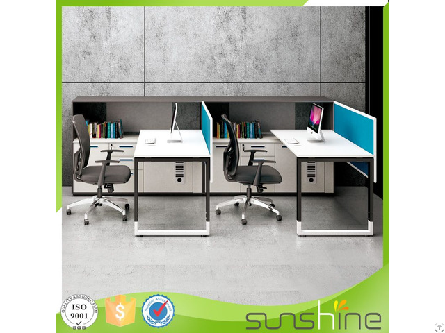 Modern Office Furniture F Shape 2 Seats Screen Staff Workstation Xfs M1830