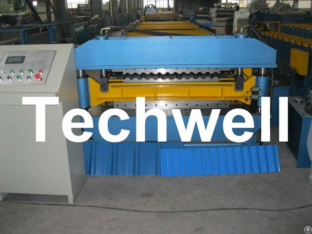 Big Wave Corrugated Roof Roll Machine Galvanised With 18 Forming Station