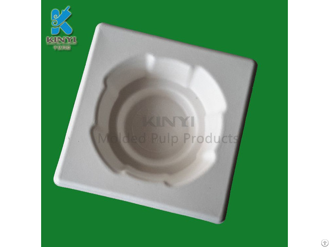 Shockproof Protective Bagasse Molded Pulp Packaging Tray For Wine Bottles