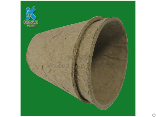 High Quality Biodegradable Yellow Waste Paper Pulp Nursery Pots