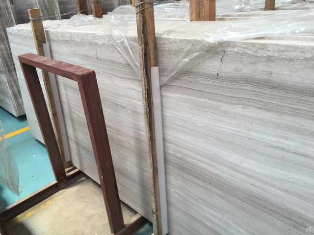 Chinese White Wooden Marble Tile And Slab