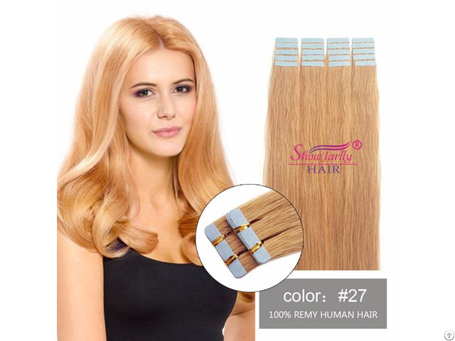 Showjarlly #27 20pcs 40g Pu Tape In Straight