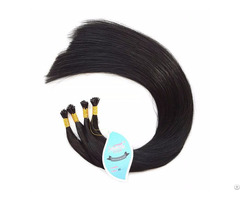 16 Inch Jet Black #1 150 Strands Pack Straight I Tip Remy Human Hair Extensions