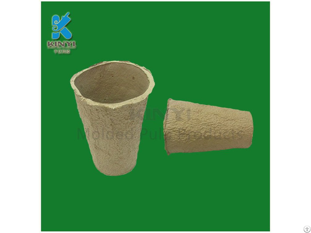 New Design Recycling Yellow Fiber Pulp Flower Pot