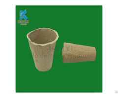 New Design Recycling Yellow Fiber Pulp Flower Pot