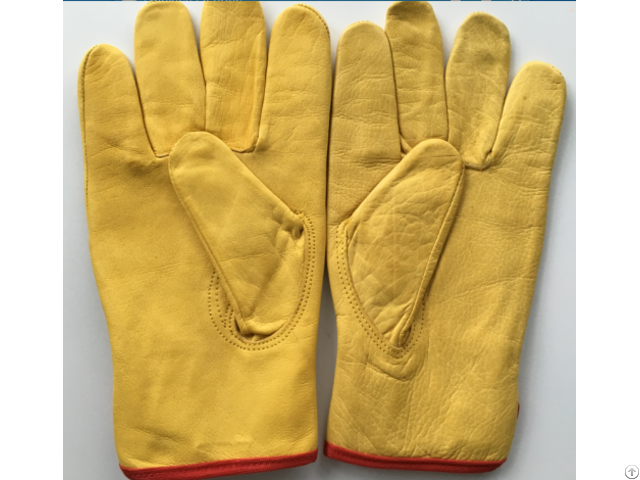 Cow Grain Leather Safety Gloves