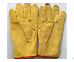 Cow Grain Leather Safety Gloves