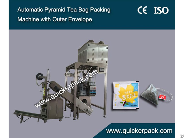 Nylon Triangle Tea Bag Packing Machine With Outer Envelope