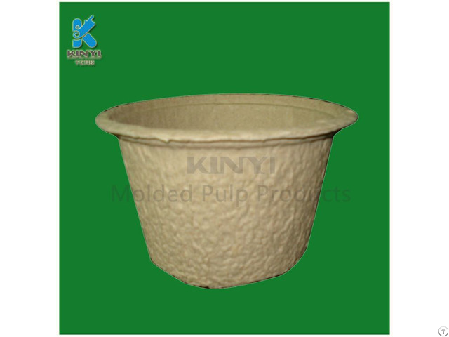 Eco Friendly Yellow Pulp Wall Flower Pot