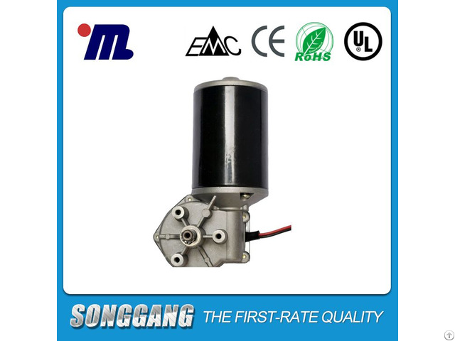 High Torque 24volt Dc Small Worm Gear Motor With Permanent Magnet Construction