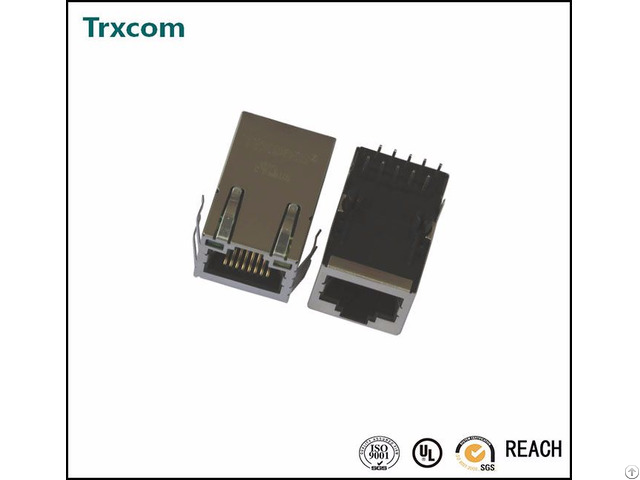 100m Single Port Tab Down 21 3mm Length Rj45 Connector Trj0011abnl
