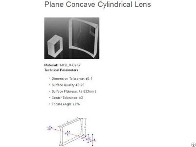 Plano Concave Cylindrical Lens