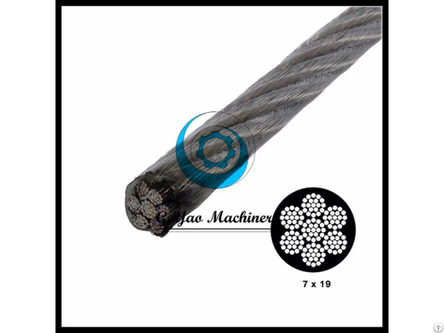 Vinyl Coated Stainless Steel Wire T304 Aircraft Cable Linear Foot