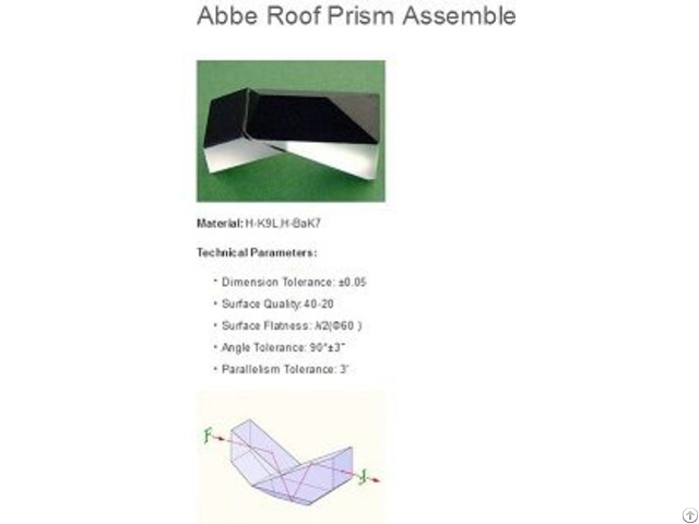Abbe Roof Prism Assembly