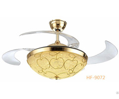 Invisiable New Design Ceiling Fan With Light Beautiful Lampshade