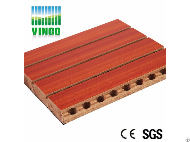 Grooved Acoustic Wood Panelling Sound Absorbing Panel For Walls Ceiling