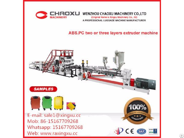 Abs Pc Automatic Production Line Plastic Extrusion Machine For Luggage