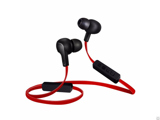 Sweatproof Bluetooth Noise Cancelling Photo Taking Earphones With Mic For Sports