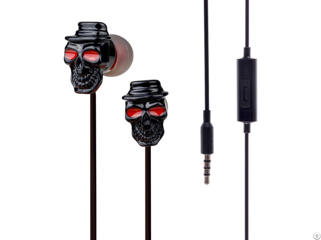 High Quality Earpiece Earphone With Best Packing Personalized Metal Skull Earphones Music Earbuds