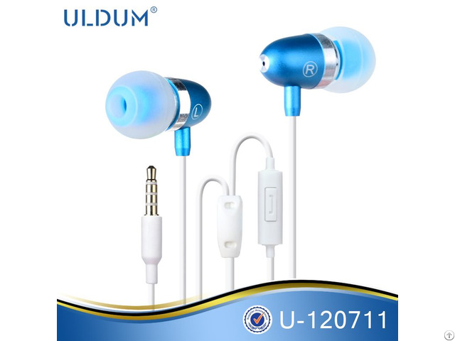 Metal Earphone Bullet Head Shaped Stylish Super Bass Sound Earbuds With Mic For Mp3 Smartphone