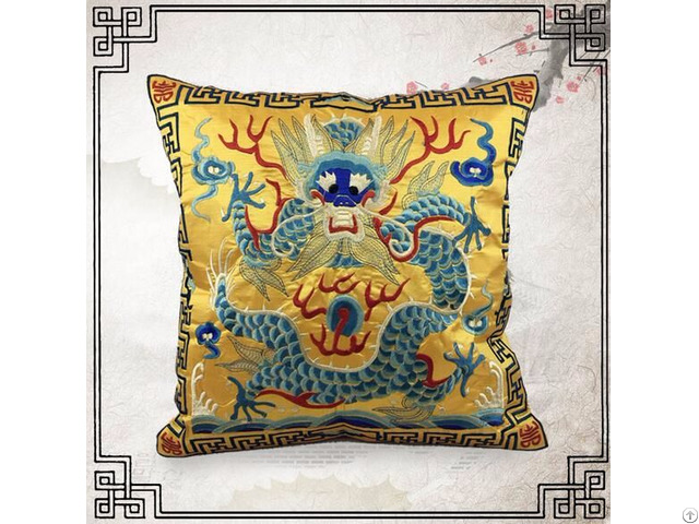 Dragon Embroidery Cushion Cover