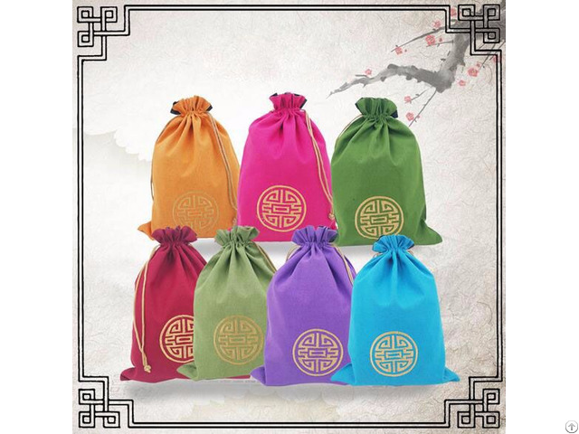 Embroidery Linen Storage Bag