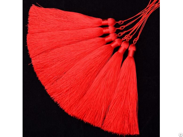 Red Knitting Tassels