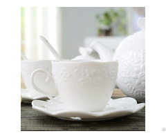 European Relief Coffee Cup And Saucer