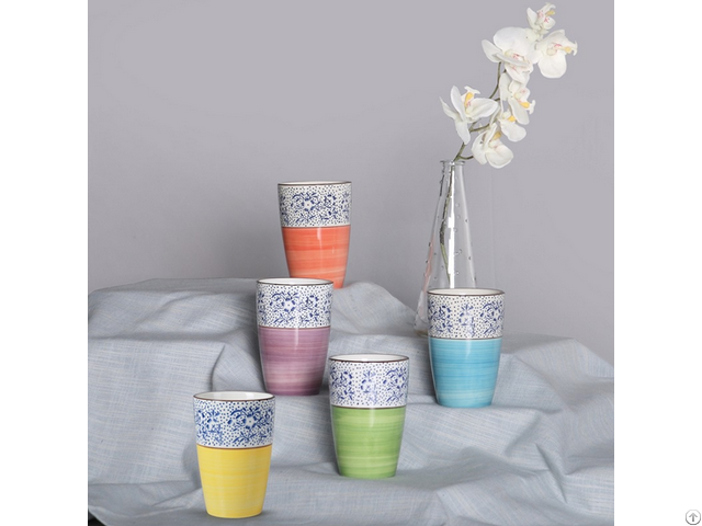 Vintage Colorful Ceramic Cup